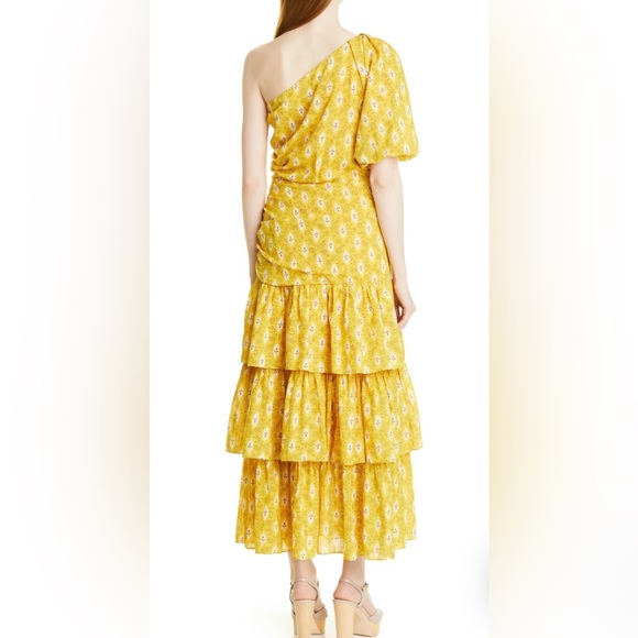 NWT! Veronica Beard Virginia Floral One- Shoulder Maxi Dress - Picture 4 of 10